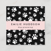 Patroon van poten, tandbaars, tandproever, tandpro vierkante visitekaartje (Voorkant)