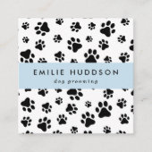 Patroon van poten, tandbaars, tandproever, tandpro vierkante visitekaartje (Voorkant)