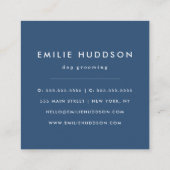 Patroon van poten, tandbaars, tandproever, tandpro vierkante visitekaartje (Achterkant)