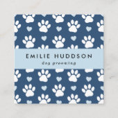 Patroon van poten, tandbaars, tandproever, tandpro vierkante visitekaartje (Voorkant)