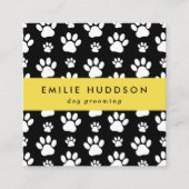 Patroon van poten, tandbaars, tandproever, tandpro vierkante visitekaartje (Voorkant)