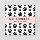 Patroon van poten, tandbaars, tandproever, tandpro vierkante visitekaartje (Voorkant)