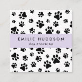 Patroon van poten, tandbaars, tandproever, tandpro vierkante visitekaartje (Voorkant)