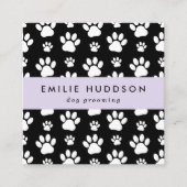 Patroon van poten, tandbaars, tandproever, tandpro vierkante visitekaartje (Voorkant)