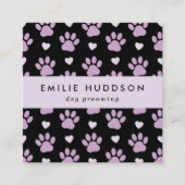 Patroon van poten, tandbaars, tandproever, tandpro vierkante visitekaartje (Voorkant)