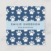 Patroon van poten, tandbaars, tandproever, tandpro vierkante visitekaartje (Voorkant)