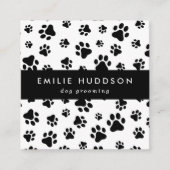 Patroon van poten, tandbaars, tandproever, tandpro vierkante visitekaartje (Voorkant)