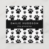 Patroon van poten, tandbaars, tandproever, tandpro vierkante visitekaartje (Voorkant)