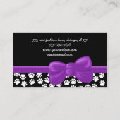 Patroon van poten, tandbaars, tandproever, tandpro visitekaartje (Achterkant)