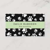 Patroon van poten, tandbaars, tandproever, tandpro visitekaartje (Voorkant)