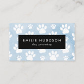 Patroon van poten, tandbaars, tandproever, tandpro visitekaartje (Voorkant)