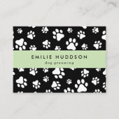 Patroon van poten, tandbaars, tandproever, tandpro visitekaartje (Voorkant)