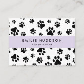 Patroon van poten, tandbaars, tandproever, tandpro visitekaartje (Voorkant)