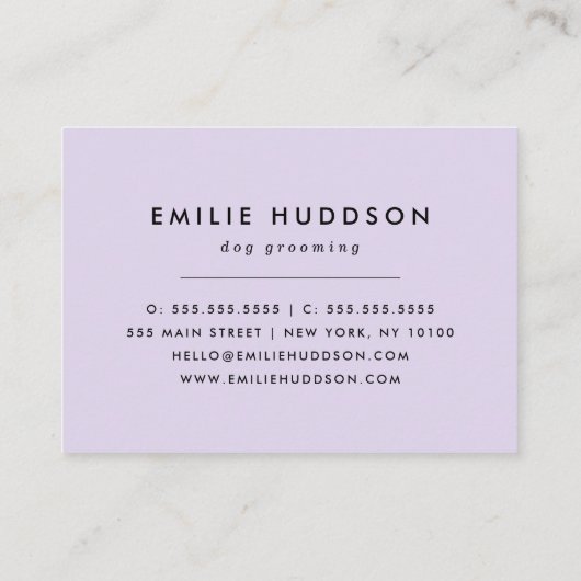 Patroon van poten, tandbaars, tandproever, tandpro visitekaartje (Achterkant)