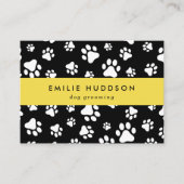 Patroon van poten, tandbaars, tandproever, tandpro visitekaartje (Voorkant)