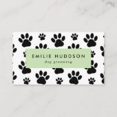 Patroon van poten, tandbaars, tandproever, tandpro visitekaartje (Voorkant)