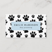 Patroon van poten, tandbaars, tandproever, tandpro visitekaartje (Voorkant)