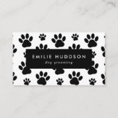 Patroon van poten, tandbaars, tandproever, tandpro visitekaartje (Voorkant)