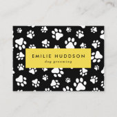 Patroon van poten, tandbaars, tandproever, tandpro visitekaartje (Voorkant)