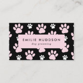 Patroon van poten, tandbaars, tandproever, tandpro visitekaartje (Voorkant)