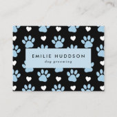 Patroon van poten, tandbaars, tandproever, tandpro visitekaartje (Voorkant)