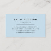 Patroon van poten, tandbaars, tandproever, tandpro visitekaartje (Achterkant)