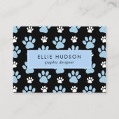 Patroon van poten, tandbaars, tandproever, tandpro visitekaartje (Voorkant)