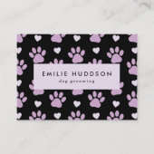 Patroon van poten, tandbaars, tandproever, tandpro visitekaartje (Voorkant)