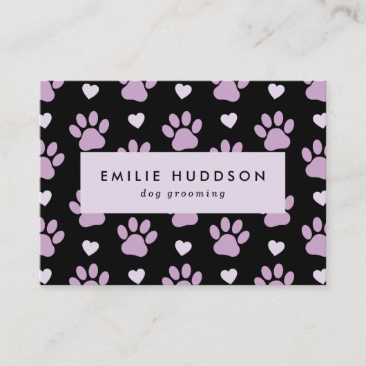 Patroon van poten, tandbaars, tandproever, tandpro visitekaartje (Voorkant)