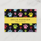 Patroon van poten, tandbaars, tandproever, tandpro visitekaartje (Voorkant)