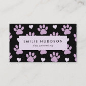 Patroon van poten, tandbaars, tandproever, tandpro visitekaartje (Voorkant)