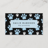 Patroon van poten, tandbaars, tandproever, tandpro visitekaartje (Voorkant)