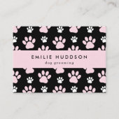 Patroon van poten, tandbaars, tandproever, tandpro visitekaartje (Voorkant)