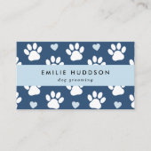 Patroon van poten, tandbaars, tandproever, tandpro visitekaartje (Voorkant)