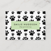 Patroon van poten, tandbaars, tandproever, tandpro visitekaartje (Voorkant)