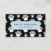 Patroon van poten, tandbaars, tandproever, tandpro visitekaartje (Voorkant)