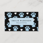 Patroon van poten, tandbaars, tandproever, tandpro visitekaartje (Voorkant)