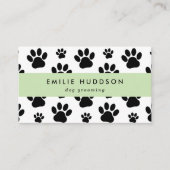 Patroon van poten, tandbaars, tandproever, tandpro visitekaartje (Voorkant)