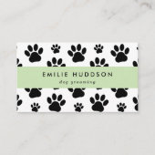 Patroon van poten, tandbaars, tandproever, tandpro visitekaartje (Voorkant)