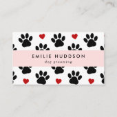 Patroon van poten, tandbaars, tandproever, tandpro visitekaartje (Voorkant)