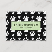 Patroon van poten, tandbaars, tandproever, tandpro visitekaartje (Voorkant)