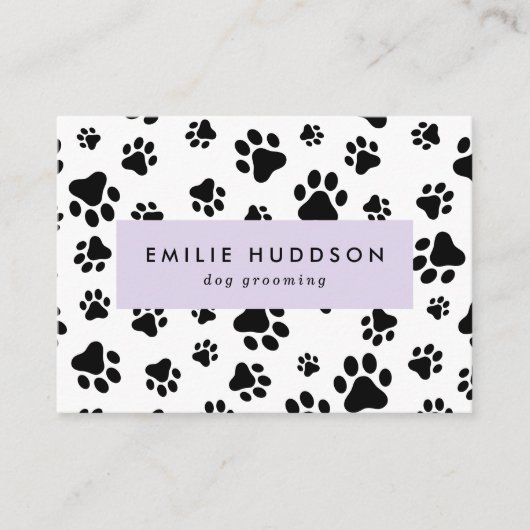 Patroon van poten, tandbaars, tandproever, tandpro visitekaartje (Voorkant)