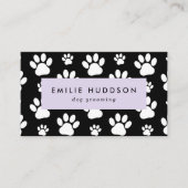 Patroon van poten, tandbaars, tandproever, tandpro visitekaartje (Voorkant)