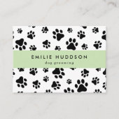 Patroon van poten, tandbaars, tandproever, tandpro visitekaartje (Voorkant)