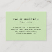 Patroon van poten, tandbaars, tandproever, tandpro visitekaartje (Achterkant)