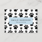 Patroon van poten, tandbaars, tandproever, tandpro visitekaartje (Voorkant)