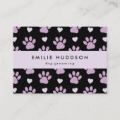 Patroon van poten, tandbaars, tandproever, tandpro visitekaartje (Voorkant)