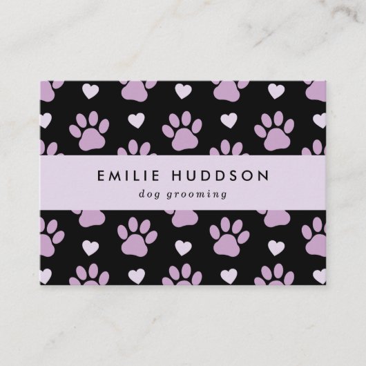 Patroon van poten, tandbaars, tandproever, tandpro visitekaartje (Voorkant)