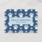 Patroon van poten, tandbaars, tandproever, tandpro visitekaartje (Voorkant)