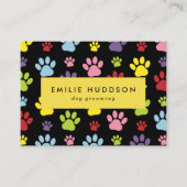 Patroon van poten, tandbaars, tandproever, tandpro visitekaartje (Voorkant)